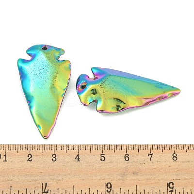 Electroplated Synthetic Non-Magnetic Hematite Pendants G-C136-03A-1