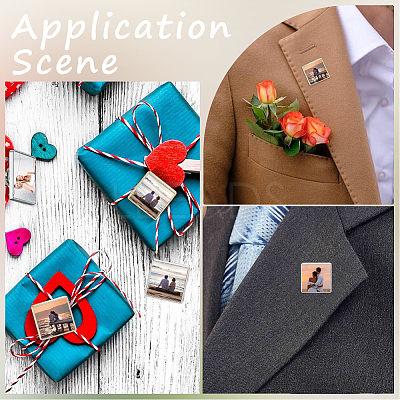 10 Sets Sublimation Blank Brooch Pins FIND-SP0004-08B-1