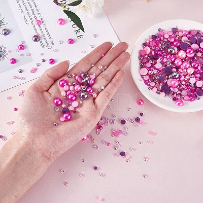 60g Resin patch multi size mixed pearl patch DIY jewelry accessories(2 bags) JX586J-1