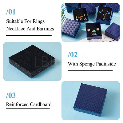 Rhombus Textured Cardboard Gift Storage Boxes CON-TAC0010-03B-02-1