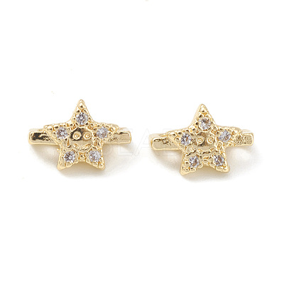 Rack Plating Brass Pave Cubic Zirconia Slide Charms KK-G464-02LG-1