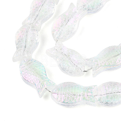 Transparency Electroplate Glass Beads Strands GLAA-T023-40B-01-1