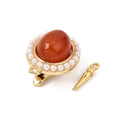Brass & Natural Carnelian Box Clasps GG-CBAFA4F-02G-1