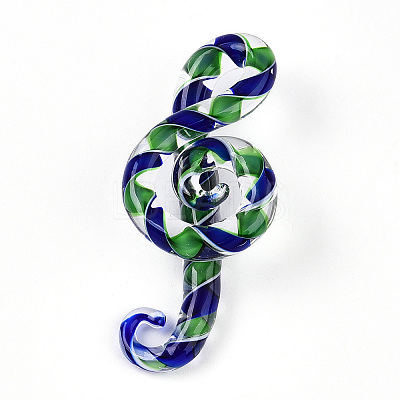 Handmade Lampwork Big Pendants LAMP-T023-07D-1