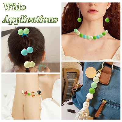 Rubberized Style Opaque Acrylic Beads LS-MACR-CJC0009-02C-1