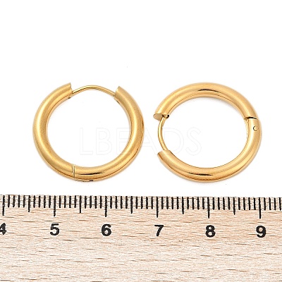 Ion Plating(IP) 304 Stainless Steel Huggie Hoop Earrings X-EJEW-O087-06A-1