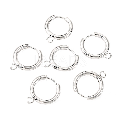 201 Stainless Steel Huggie Hoop Earring Findings LS-STAS-P283-01D-S-1