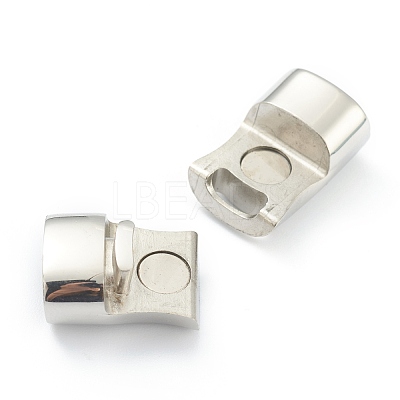 Tarnish Resistant 304 Stainless Steel Magnetic Clasps with Glue-in Ends STAS-O148-03P-1