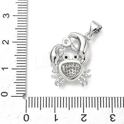 Brass Micro Pave Cubic Zirconia Pendants KK-P330-01B-P-1