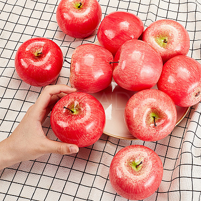 10Pcs Foam Simulation Apple Model AJEW-PH0011-63-1