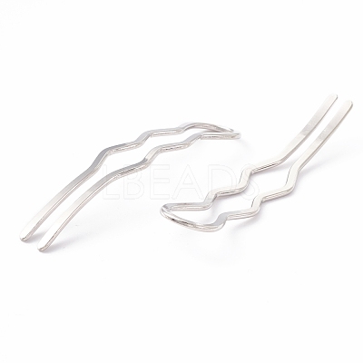 Rack Plating Brass Hair Forks OHAR-C004-01P-1