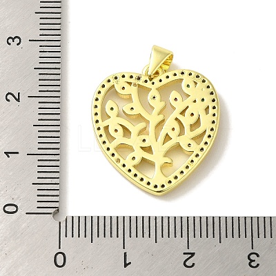 Brass Micro Pave Cubic Zirconia Pendants KK-Z042-21G-02-1