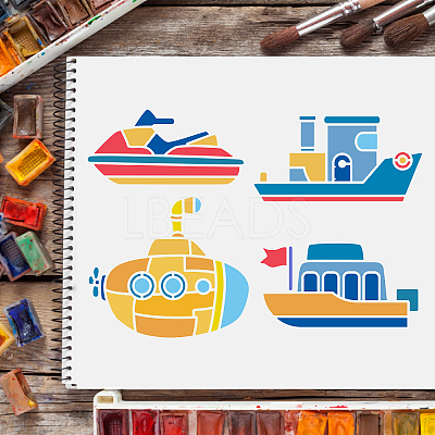 PET Hollow out Drawing Painting Stencils Sets for Kids Teen Boys Girls DIY-WH0172-442-1