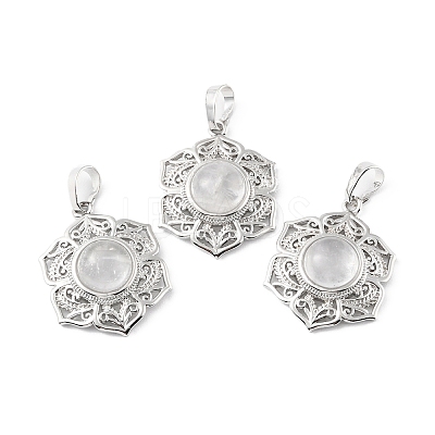Natural Quartz Crystal Pendants G-P498-02P-06-1