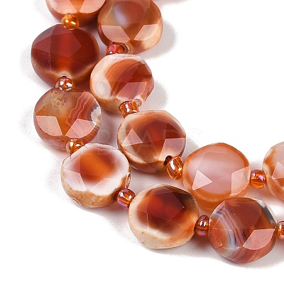 Natural Red Agatae Beads Strands G-C116-A50-01-1