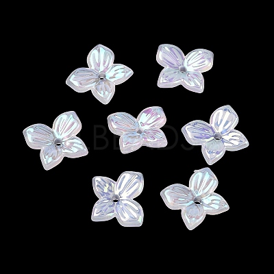 Iridescent Plating Acrylic Bead Caps AC-CBA81FF-03A-1