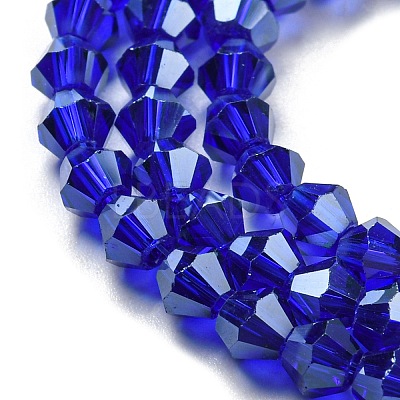 Transparent Electroplate Glass Beads Strands GLAA-F029-2mm-C06-1