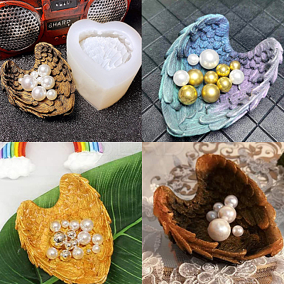 Heart Jewelry Tray Silicone Molds DIY-SC0010-30-1