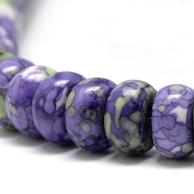 Synthetic Ocean White Jade Beads Strands LS-G-S257-5x10mm-01-1