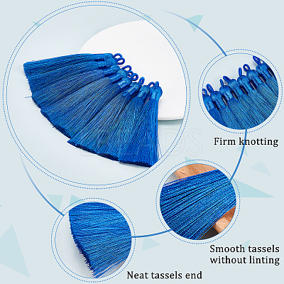 10Pcs Nylon Tassels Big Pendant Decorations FIND-SC0003-38C-1