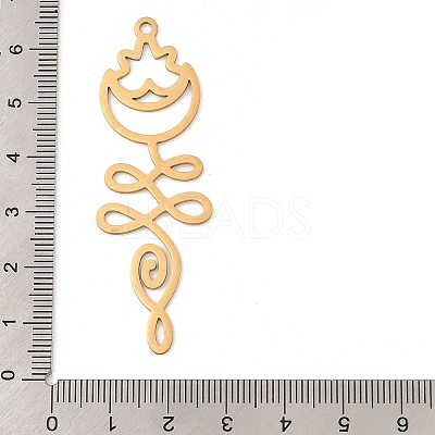 201 Stainless Steel Big Pendants STAS-Z109-07G-1