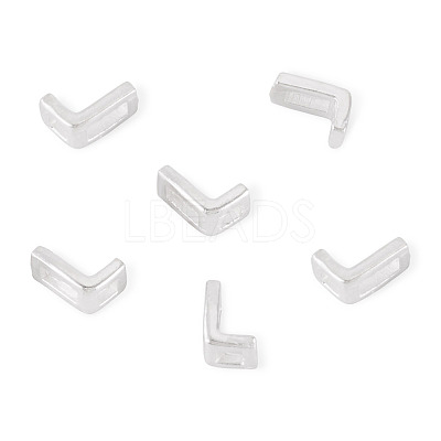 6Pcs 925 Sterling Silver Hollow Initial Beads STER-TA0001-53L-1