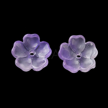 Dyed & Heated Gradient Color Glass Bead Cap GLAA-D307-01G-1