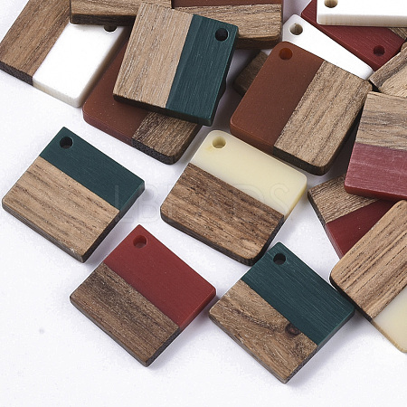 Resin & Walnut Wood Pendants RESI-S358-53-1