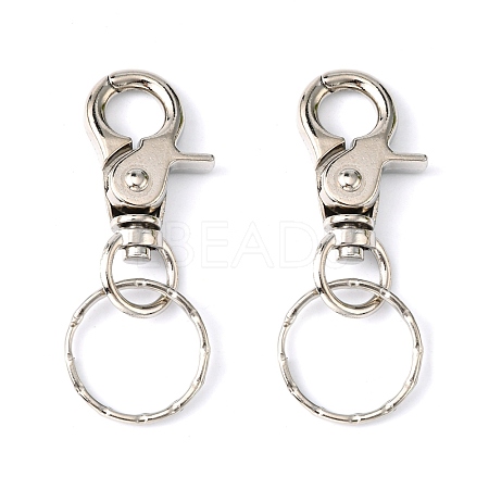 Iron Swivel Clasps with Key Rings HJEW-H017-P-1