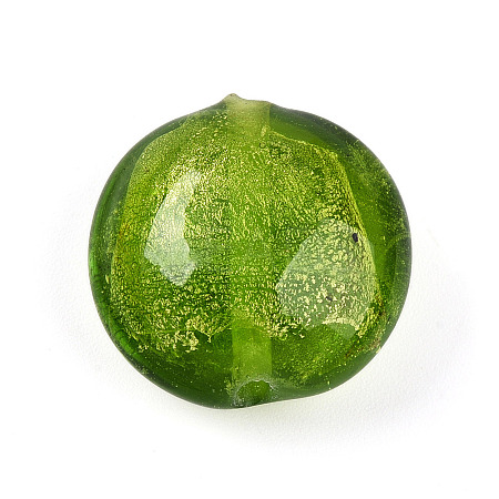 Handmade Silver Foil Glass Beads SLF20mmY-05-1