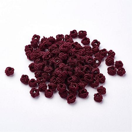 Polyester Weave Beads WOVE-N002-04-1