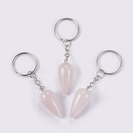 Natural Rose Quartz Keychain KEYC-P041-B014-1
