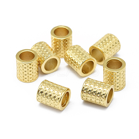 Rack Plating Brass European Beads LS-KK-O125-07G-1
