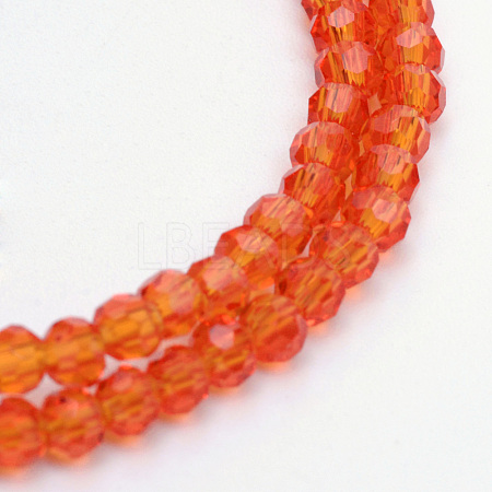 Transparent Glass Bead Strands GLAA-R166-6mm-01B-1