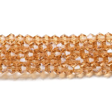 Transparent Electroplate Glass Beads Strands EGLA-A039-T2mm-A18-1