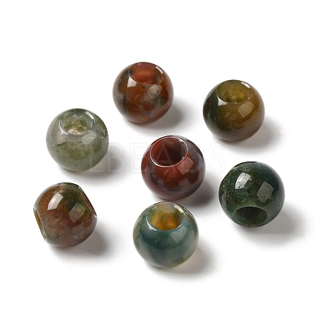 Natural Indian Agate European Beads G-N342-03G-1
