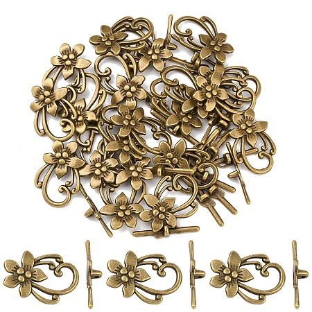 20Pcs Tibetan Style Alloy Toggle Clasps TIBE-YW0001-99AB-1
