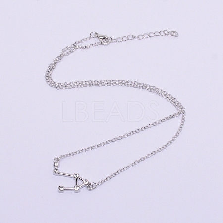 Alloy Rhinestone Pendants Necklaces NJEW-WH0007-02I-1