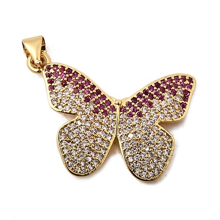 Brass Micro Pave Cubic Zirconia Pendants KK-I360-023G-03-1-1
