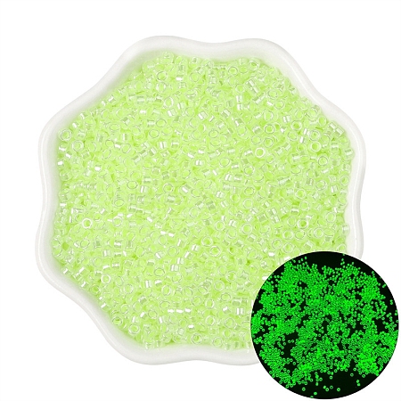 Luminous Glow in the Dark Cylinder Seed Beads PW-WG26040-04-1