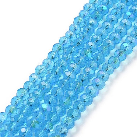 Electroplate Glass Beads Strands EGLA-A034-T3mm-L03-1