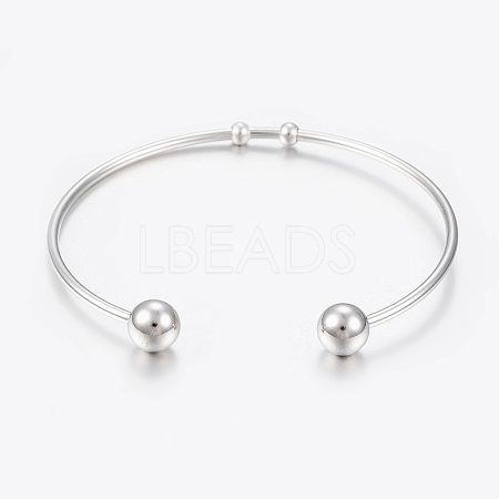 304 Stainless Steel Cuff Bangles BJEW-K187-02P-1