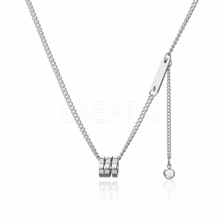 Elegant Stainless Steel Pendant Necklace for Women's Daily Wear DC2135-2-1