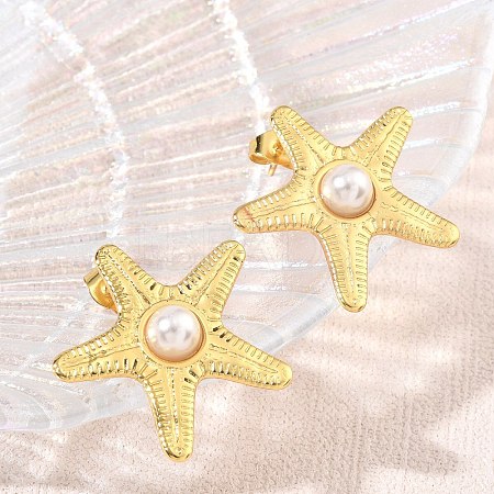 304 Stainless Steel Stud Earrings SA-CBA46AF-05G-02-1