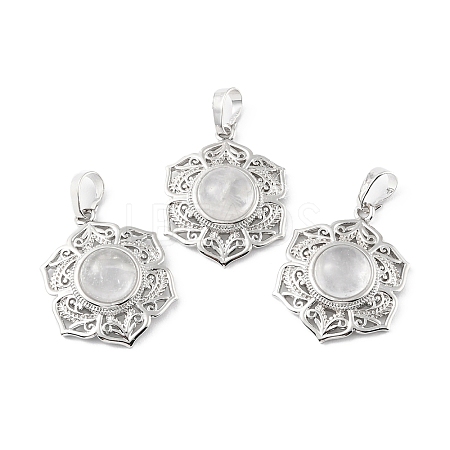Natural Quartz Crystal Pendants G-P498-02P-06-1