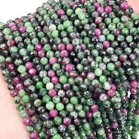Natural Ruby in Zoisite Beads Strands X-G-L597-C02-03-1