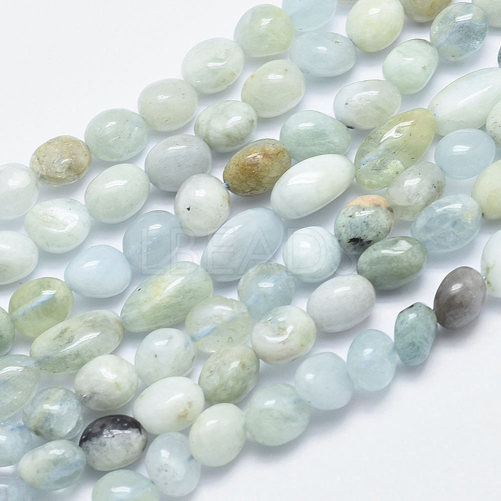 Natural Aquamarine Beads Strands - Lbeads.com