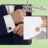 24Pcs 4 Colors Brass Cufflinks KK-SC0006-38-4