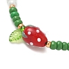 Glass Seed Beads & Lampwork Beads Braided Bead Bracelets for Women BJEW-MZ00212-03-3