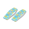 10Pcs 5 Colors Tartan Pattern Epoxy Resin Snap Hair Clip PHAR-P009-01B-3